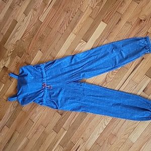 435 Matilda Jane Joanna Gaines Radiant Smile Romper 16 Jumpsuit Overalls Blue